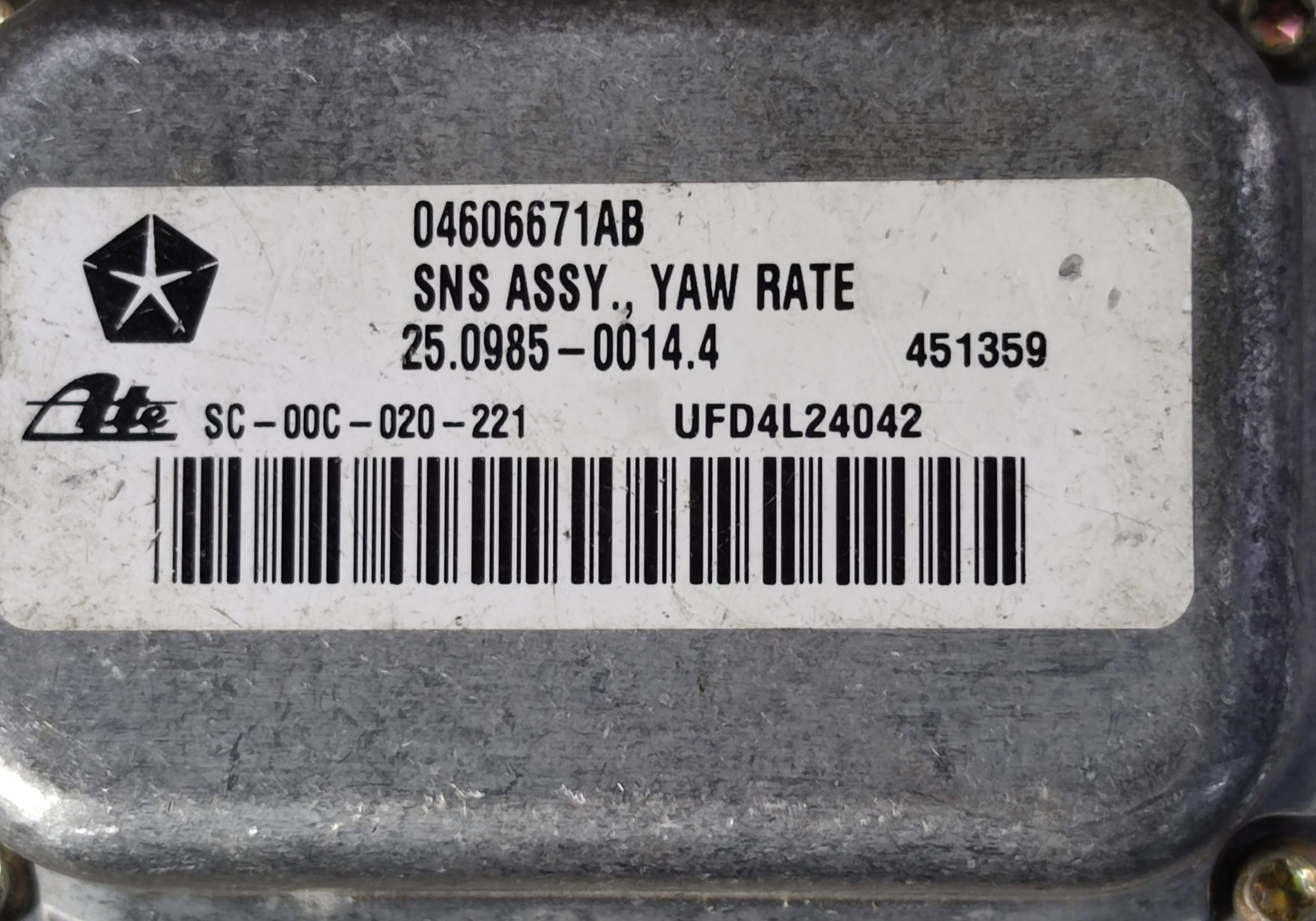 04606671AB Датчик ускорения для Chrysler 300 C