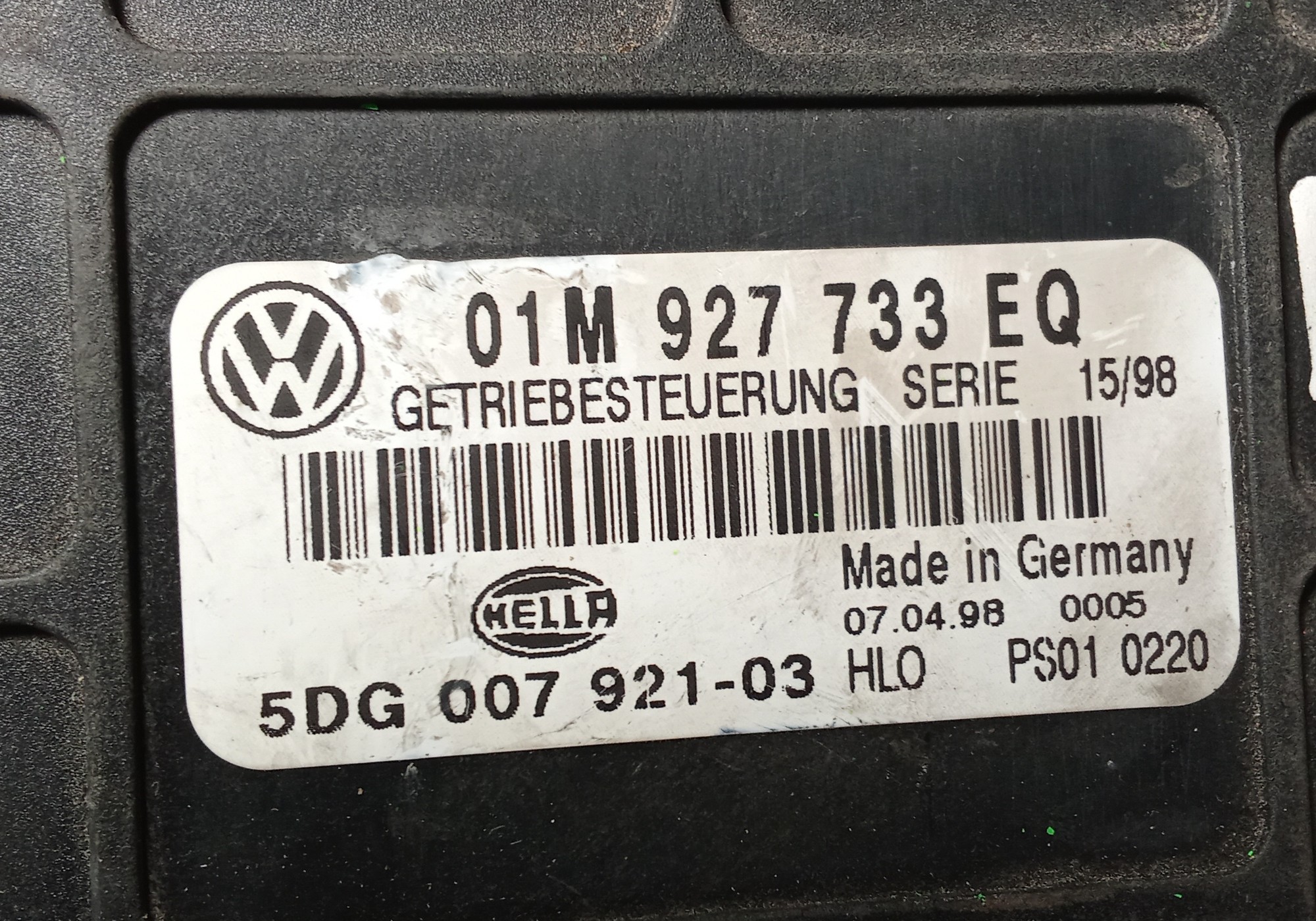 01M927733EQ Блок управления АКПП для Audi A3