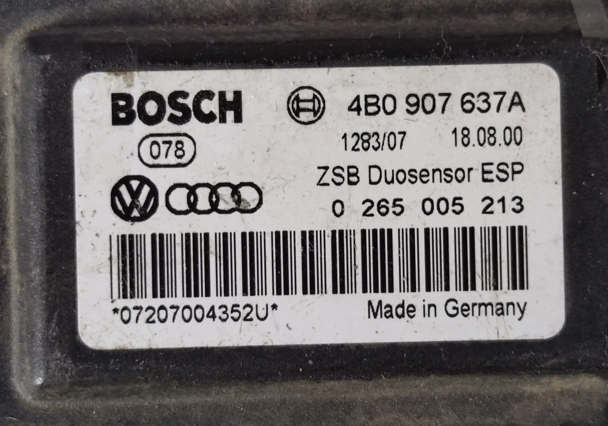 4B0907637A Датчик ускорения для Volkswagen Eurovan