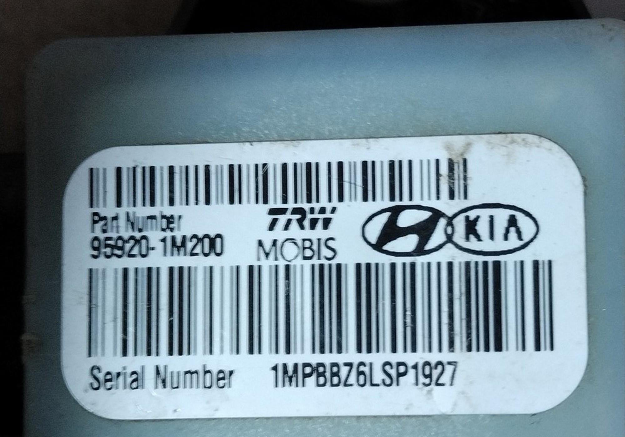 959201M200 Датчик удара для Kia Optima III (с 2010 по 2015)