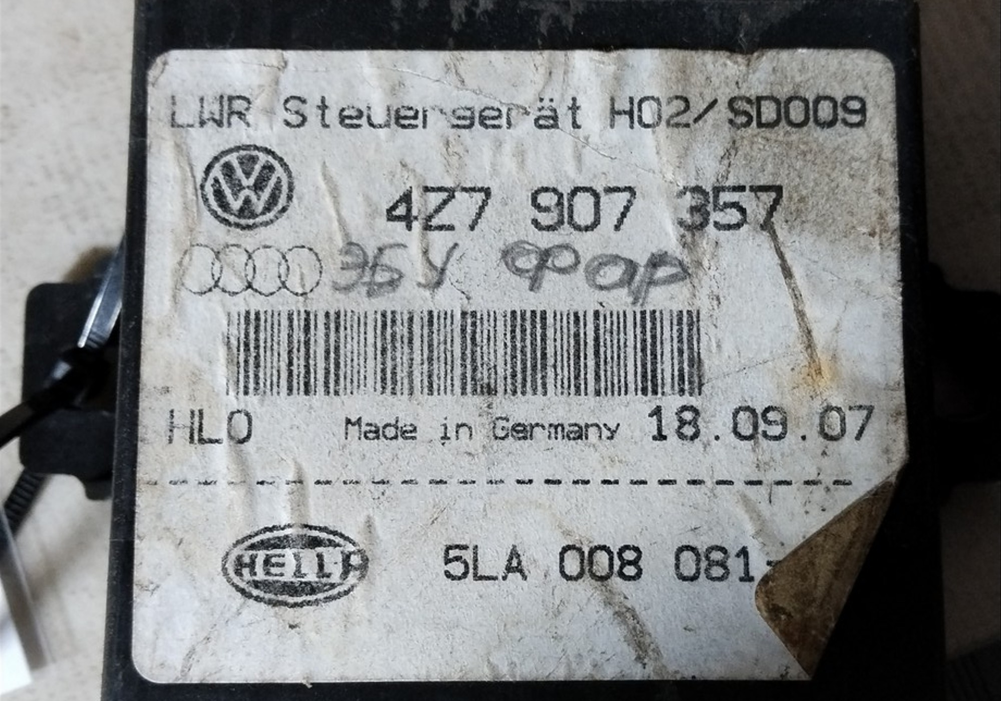 4Z7907357 Блок управления светом для Audi A6 C5 (с 1997 по 2005)