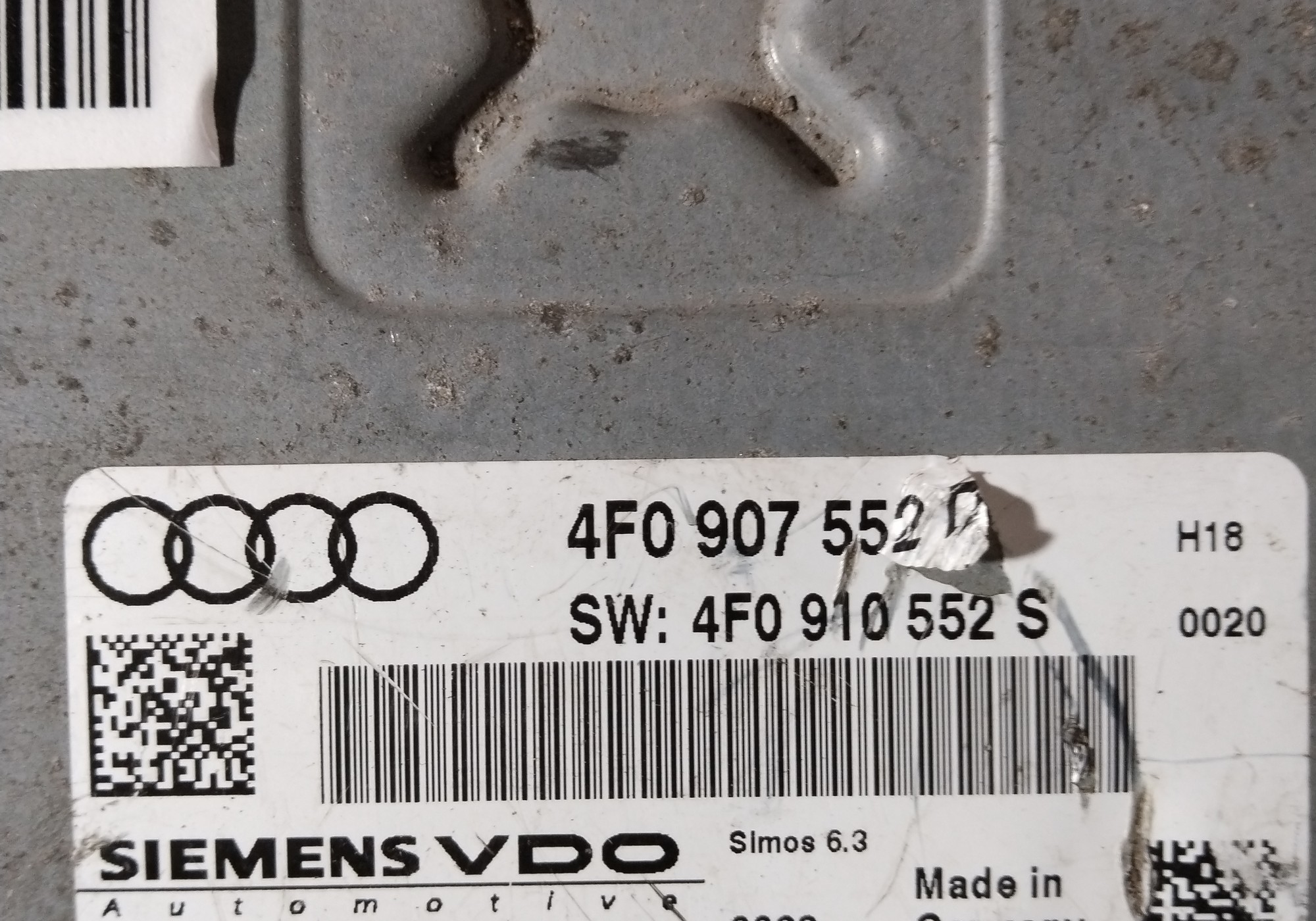 4F0907552D Блок управления двигателем для Audi A6 C6 (с 2004 по 2011)