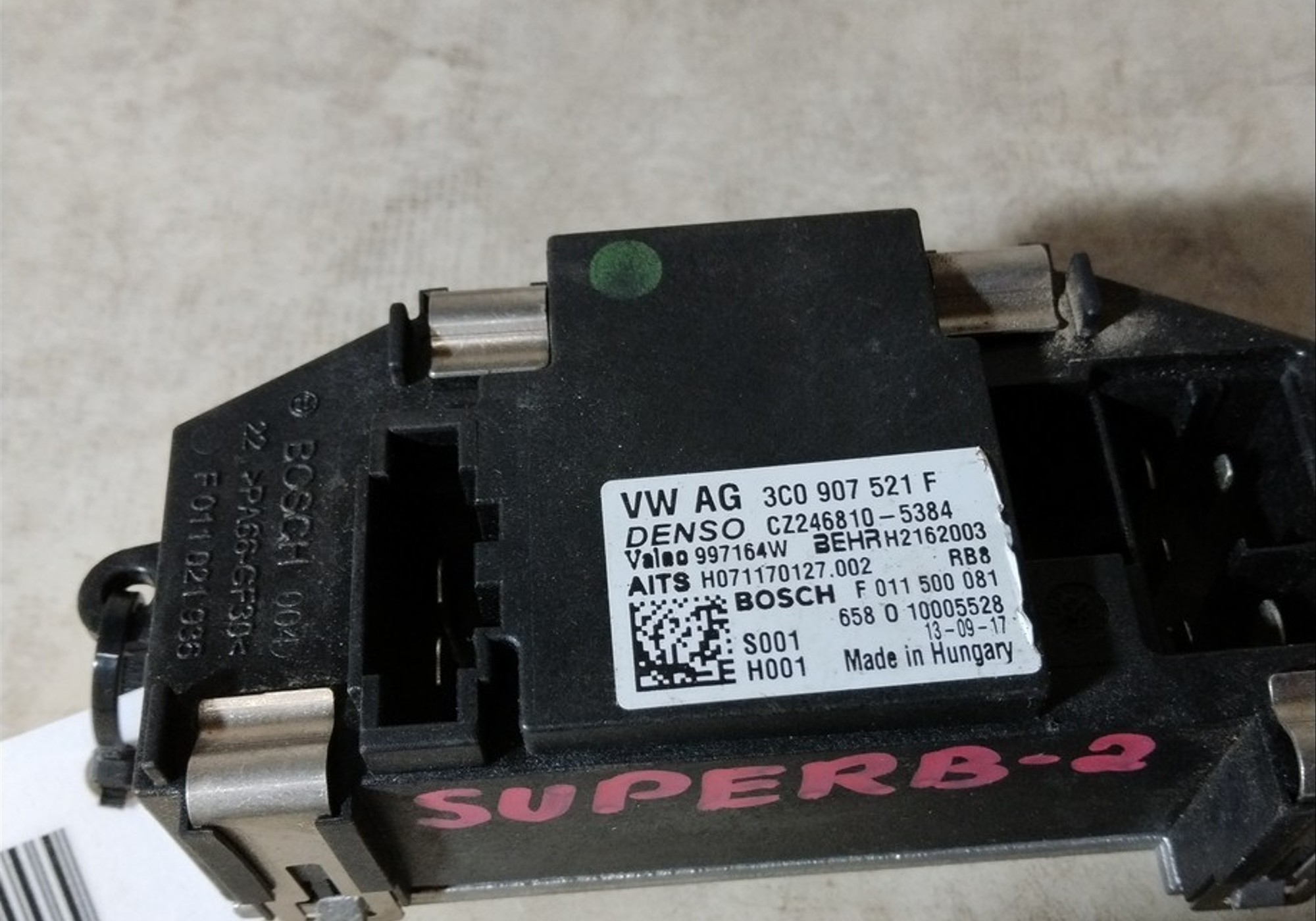 3C0907521F Резистор отопителя для Volkswagen