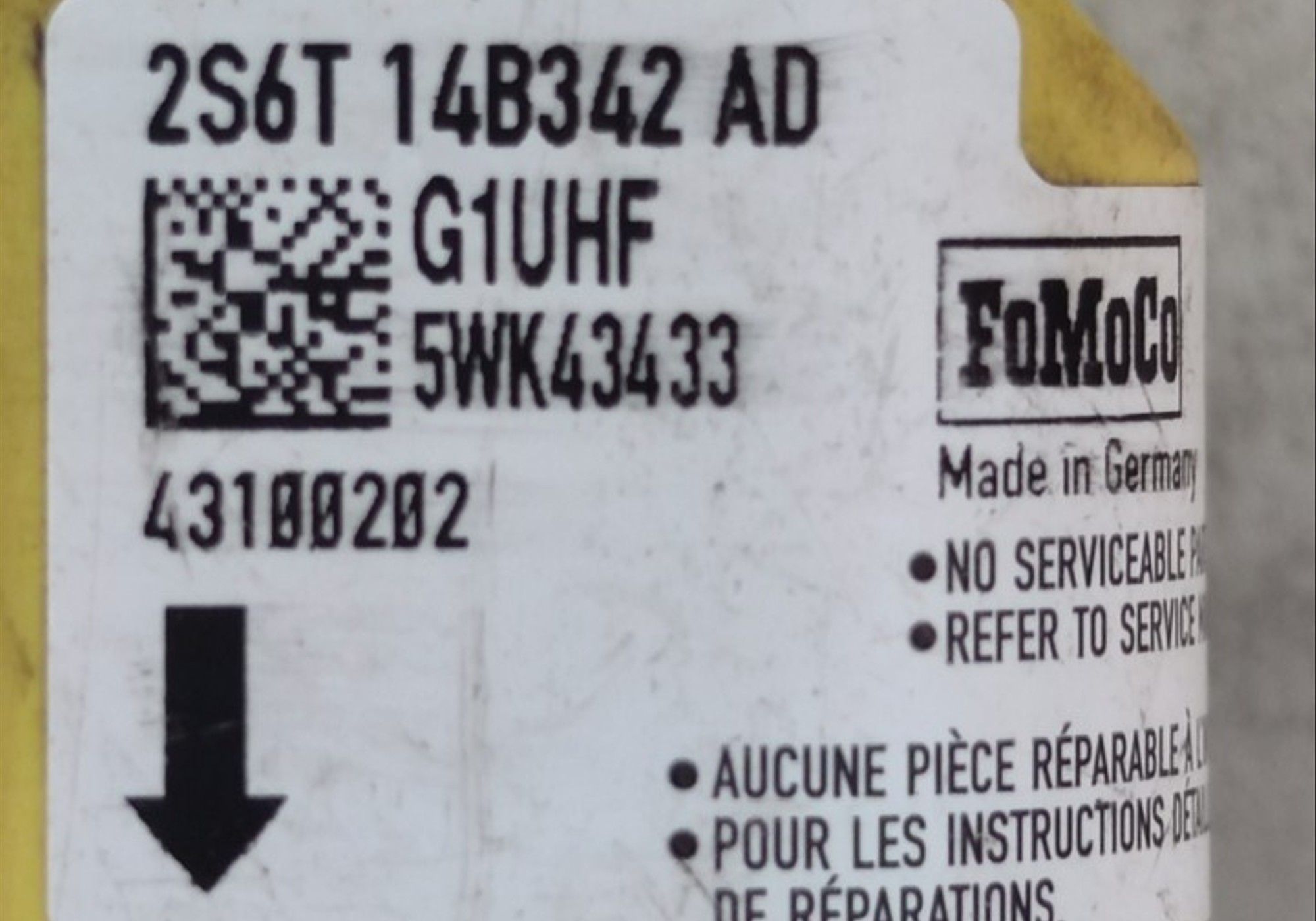 2S6T14B342AD Датчик удара для Ford Transit