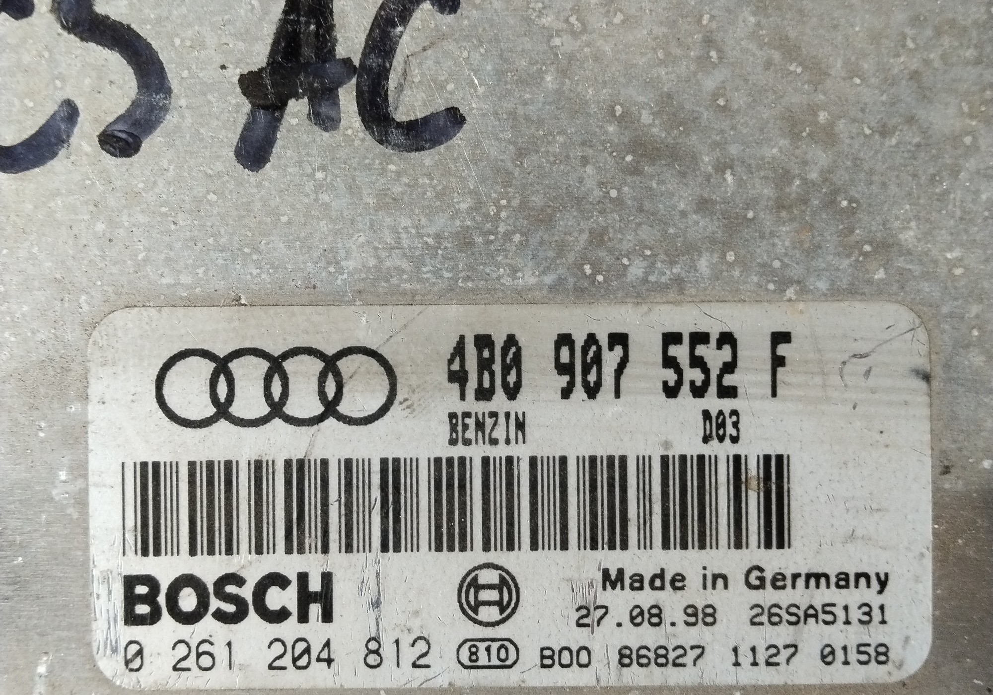 4B0907552F Блок управления двигателем для Audi A4