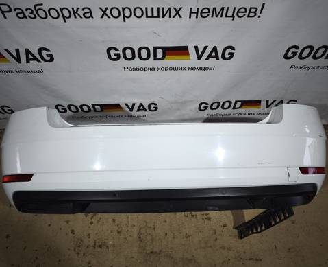 5EU807421B Бампер задний белый с парктрониками 2017-2020 для Skoda Octavia III (с 2012)