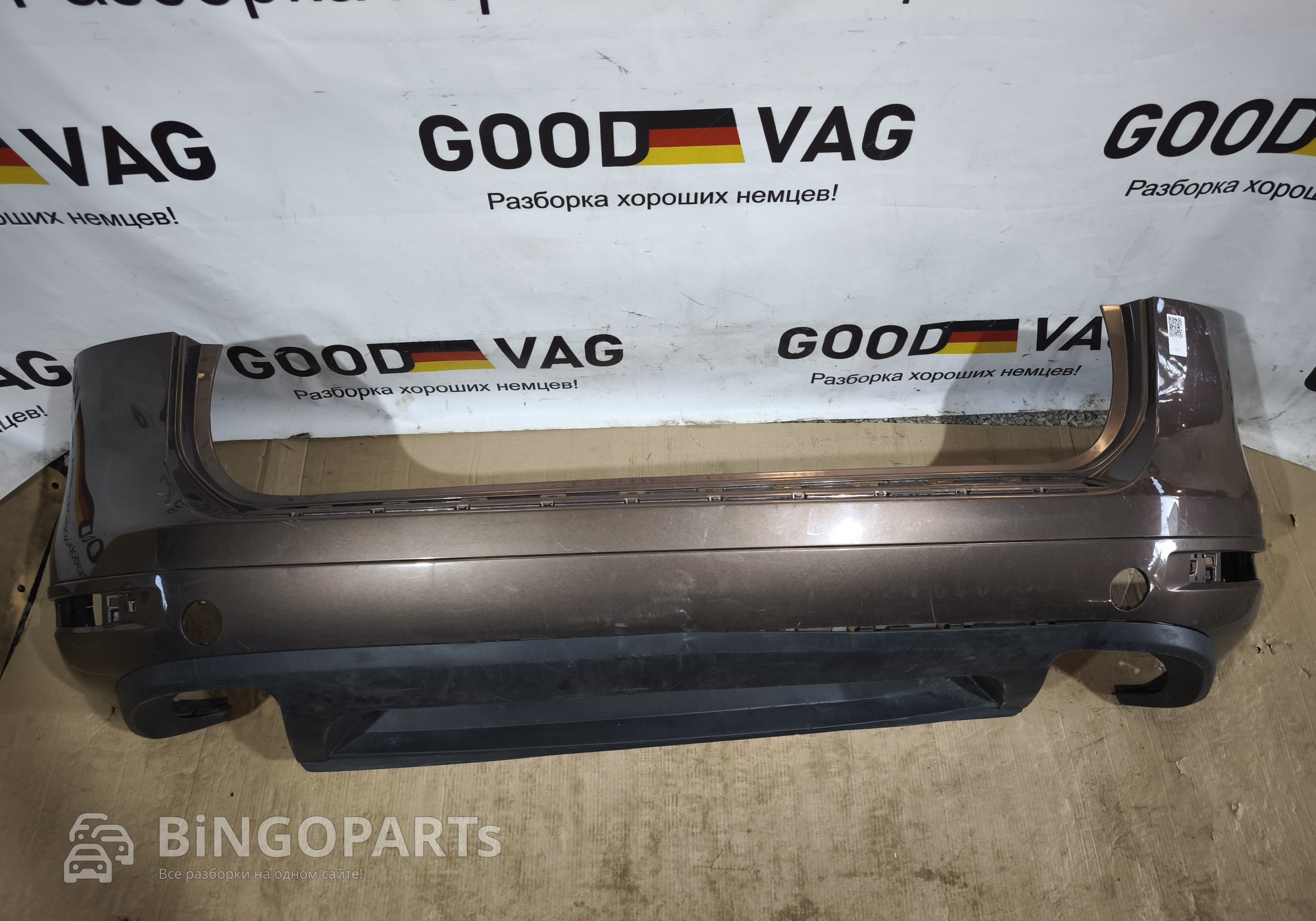 7P6807421 Бампер задний коричневый NF 2010-2014 для Volkswagen Touareg II (с 2010 по 2018)