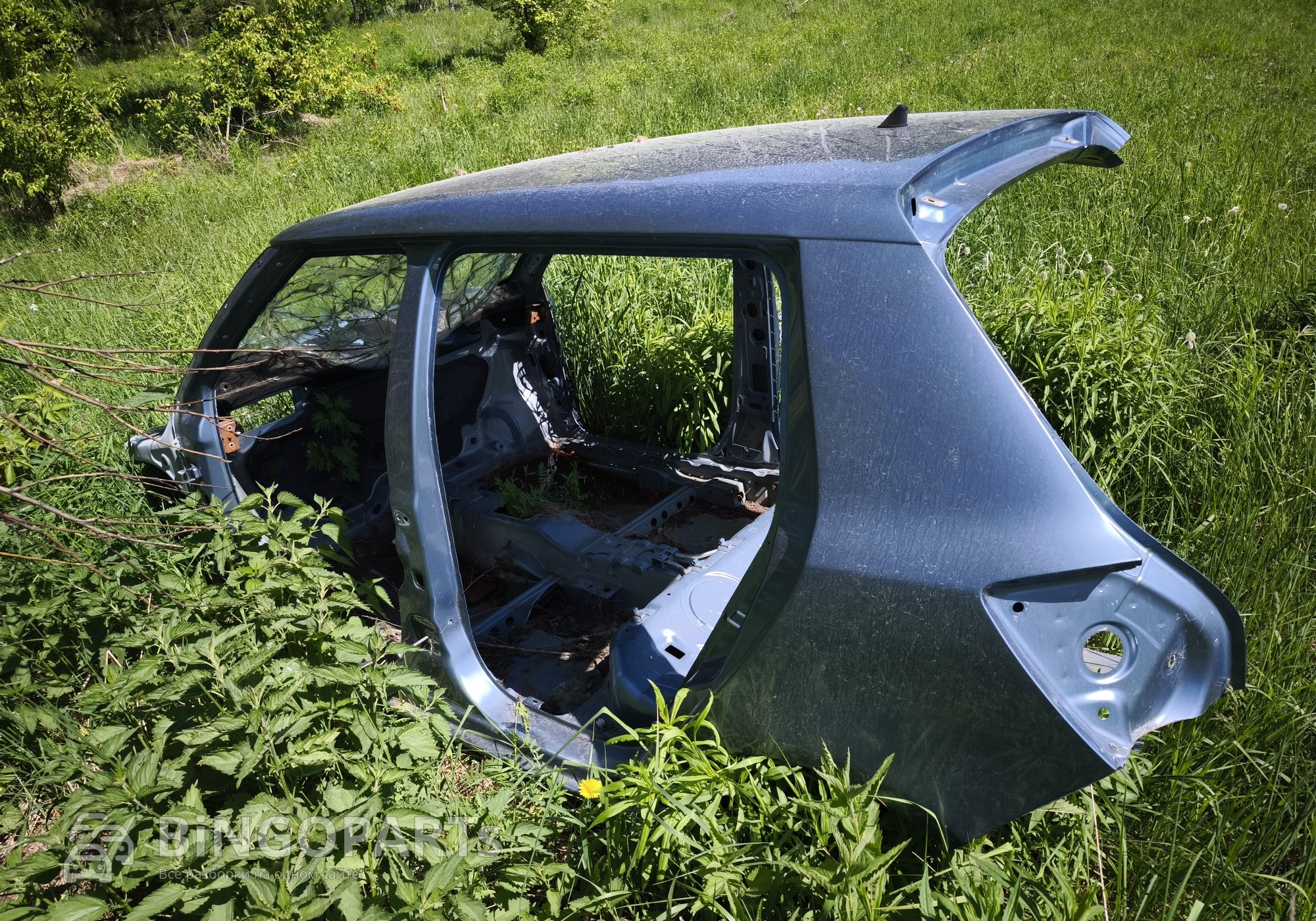 Кузов по частям сине-серый 2009 для Skoda Fabia II (с 2006 по 2014)