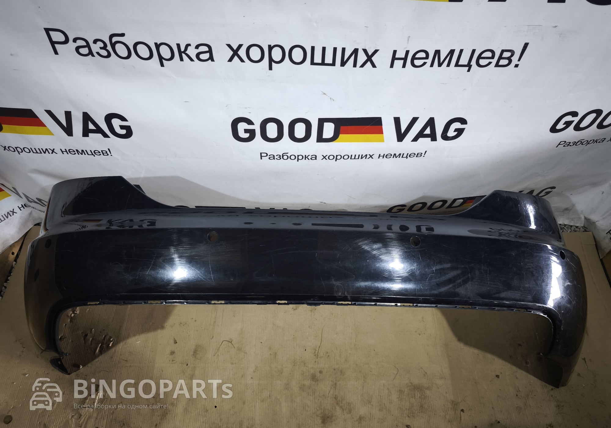 4F5807511A Бампер задний черный A6 С6 2003 - 2008 для Audi A6 C6 (с 2004 по 2011)