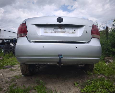 6RU807421C Бампер задний серебристый в сборе для Volkswagen Polo V (с 2009 по 2020)