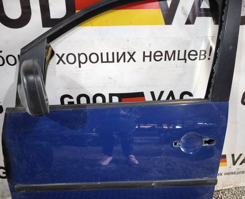 Дверь передняя левая синяя для Volkswagen Caddy III (с 2004 по 2015)