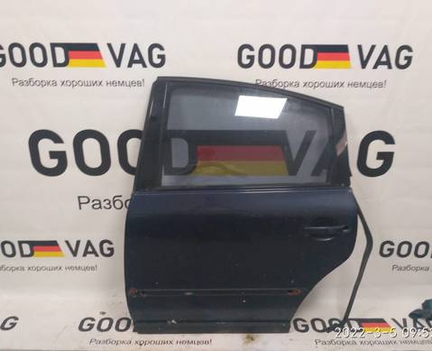 3B5833051AB Дверь задняя левая темно-синяя для Volkswagen Passat B5 (с 1996 по 2005)