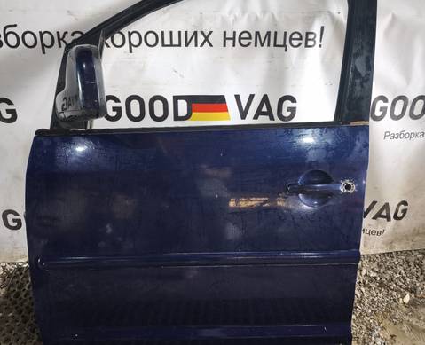 Дверь передняя левая темно-синяя для Volkswagen Caddy III (с 2004 по 2015)