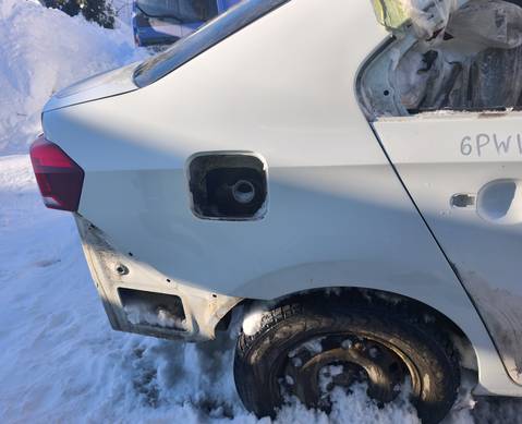 60U809838 Крыло заднее правое лифтбек белое для Volkswagen Polo VI (с 2017)