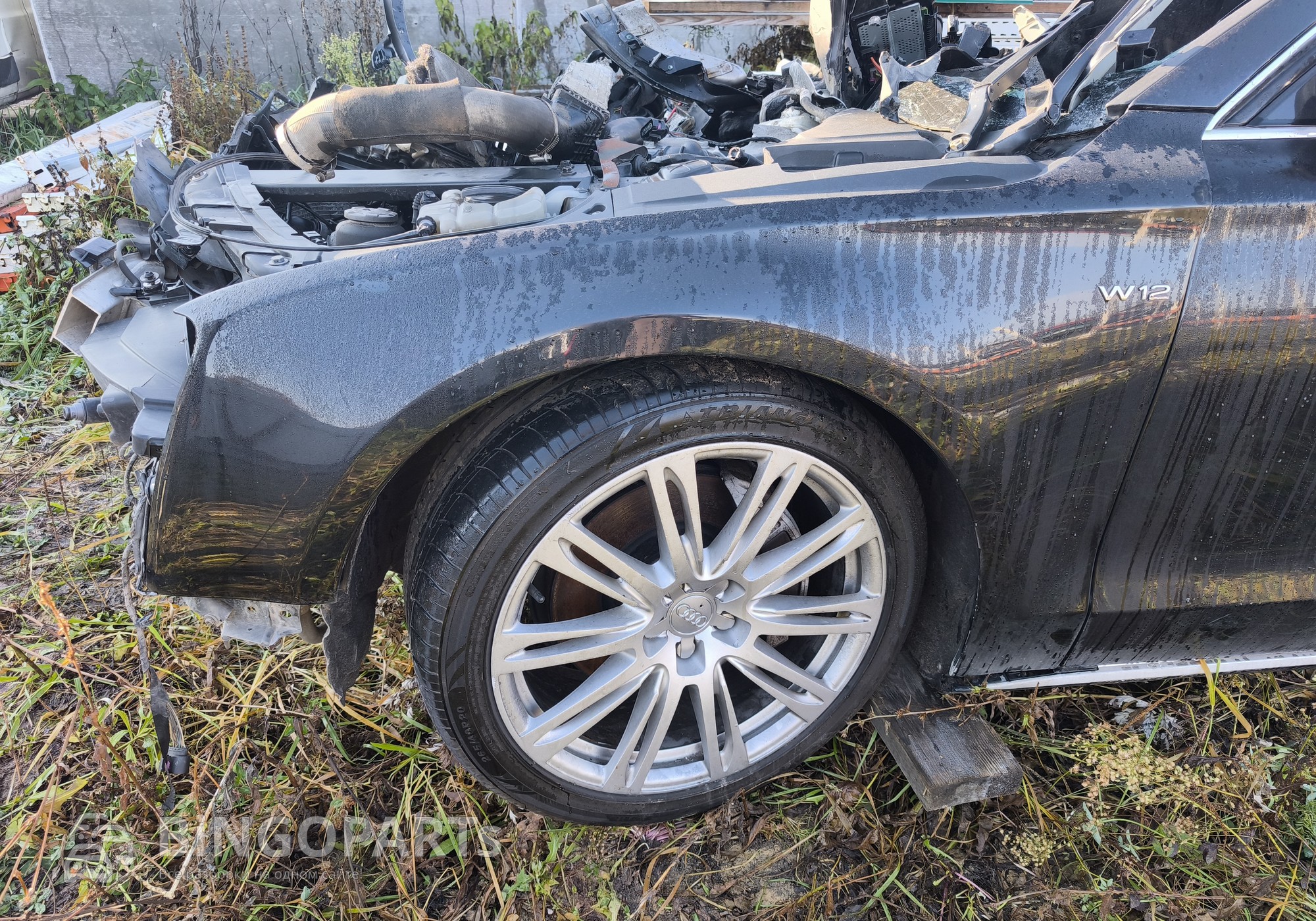 4H0821105B Крыло переднее левое черное для Audi A8 D4 (с 2009 по 2017)