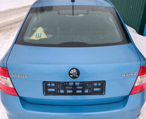 60U827025 Крышка багажника в сборе голубая для Skoda Rapid I (с 2012 по 2020)