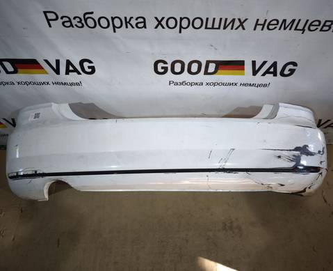 6RU807421D Бампер задний белый Поло 5 2015-2020 для Volkswagen Polo V (с 2009 по 2020)