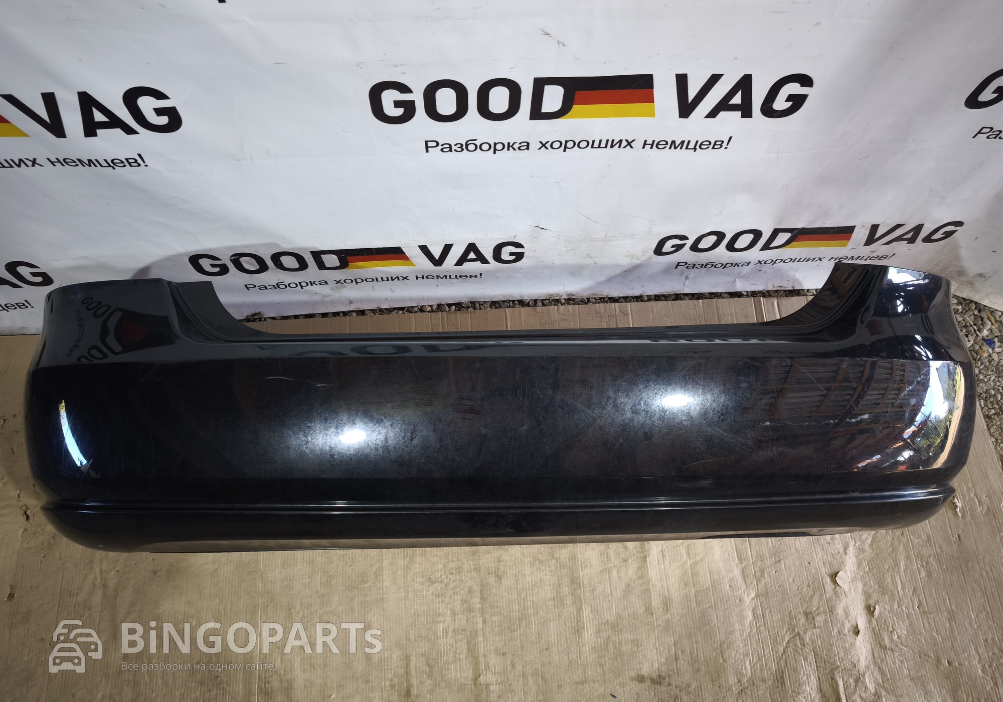 6RU807421 Бампер задний черный Поло 5 2010-2015 для Volkswagen Polo V (с 2009 по 2020)