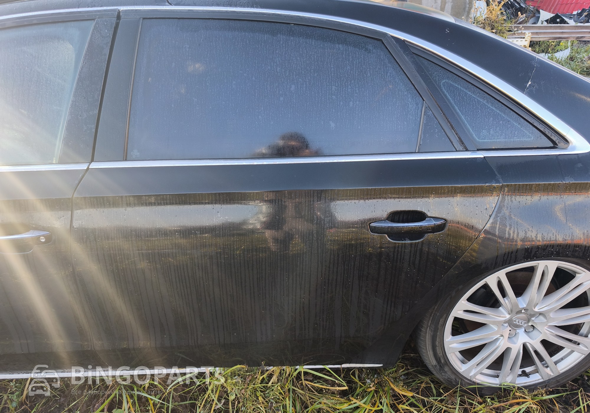 4H4833051D Дверь задняя левая черная для Audi A8 D4 (с 2009 по 2017)