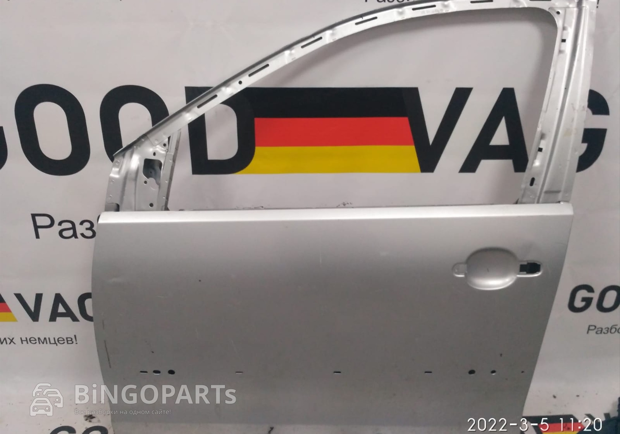 8K0831051J Дверь передняя левая серебристая для Audi A4 B8 (с 2007 по 2015)