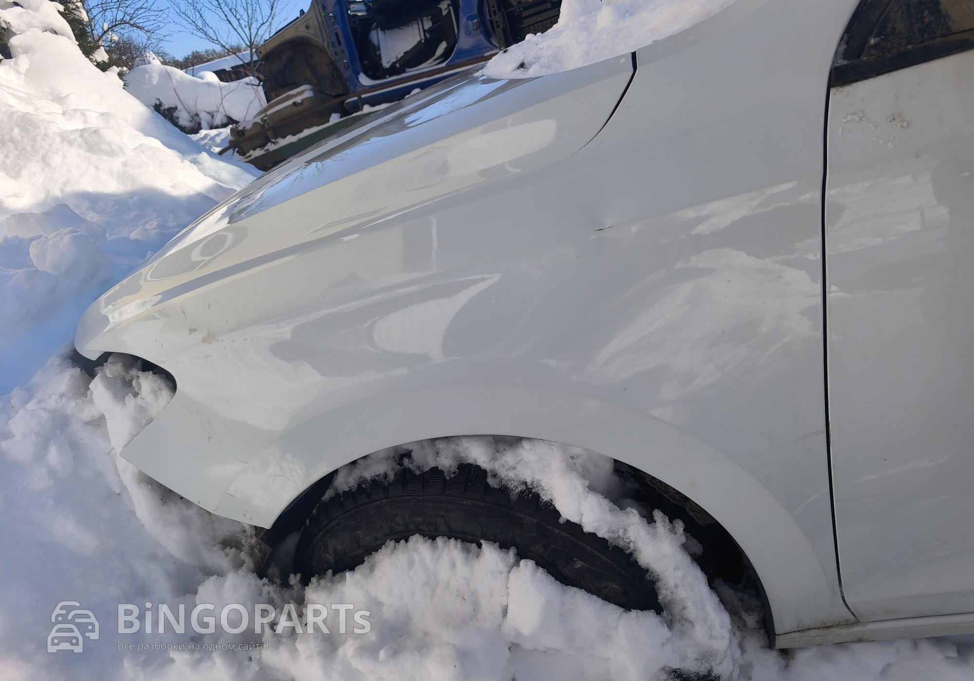 6N5821021A Крыло переднее левое белое для Volkswagen Polo VI (с 2017)