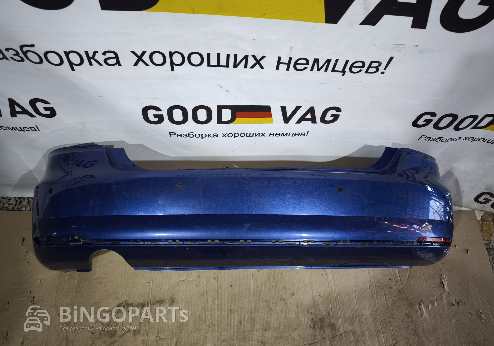 6RU807421D Бампер задний синий Поло 5 2015-2020 для Volkswagen Polo V (с 2009 по 2020)