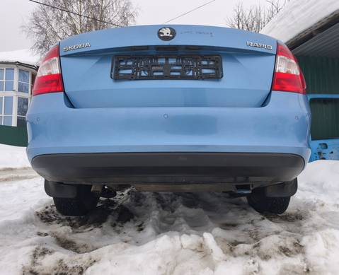 60U807421B Бампер задний голубой Рапид 2012-2020 для Skoda Rapid I (с 2012 по 2020)