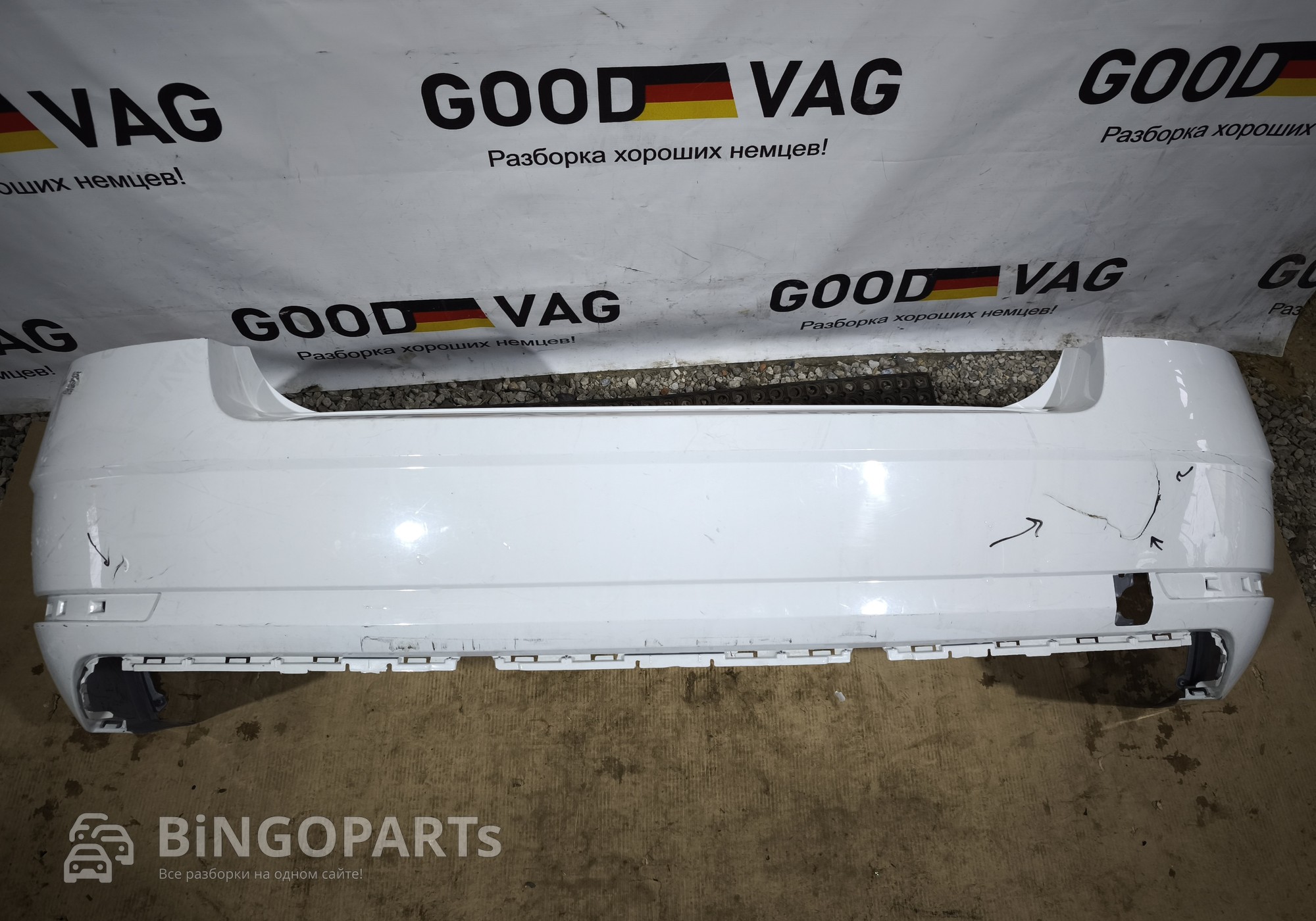 5EU807421B Бампер задний белый Октавия 3 (A7, А7) 2017-2020 для Skoda Octavia III (с 2012)