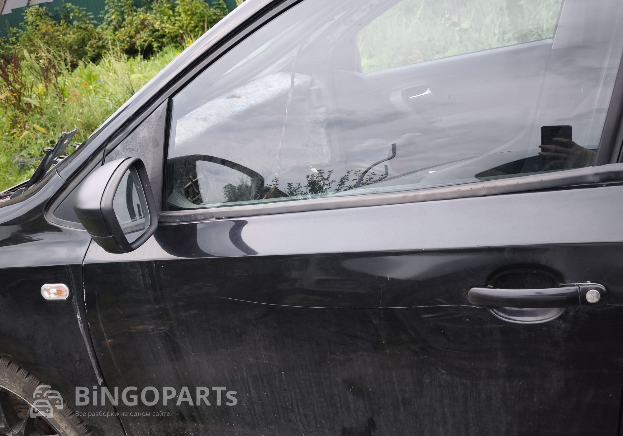 6RU831055G Дверь передняя левая черная для Volkswagen Polo V (с 2009 по 2020)