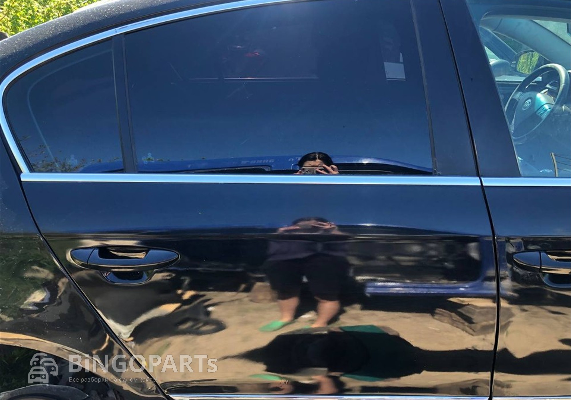 3C5833056H Дверь задняя правая черная для Volkswagen Passat B6 (с 2005 по 2011)