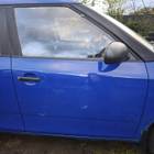 5J6831056 Дверь передняя правая синяя для Skoda Fabia II (с 2006 по 2014)