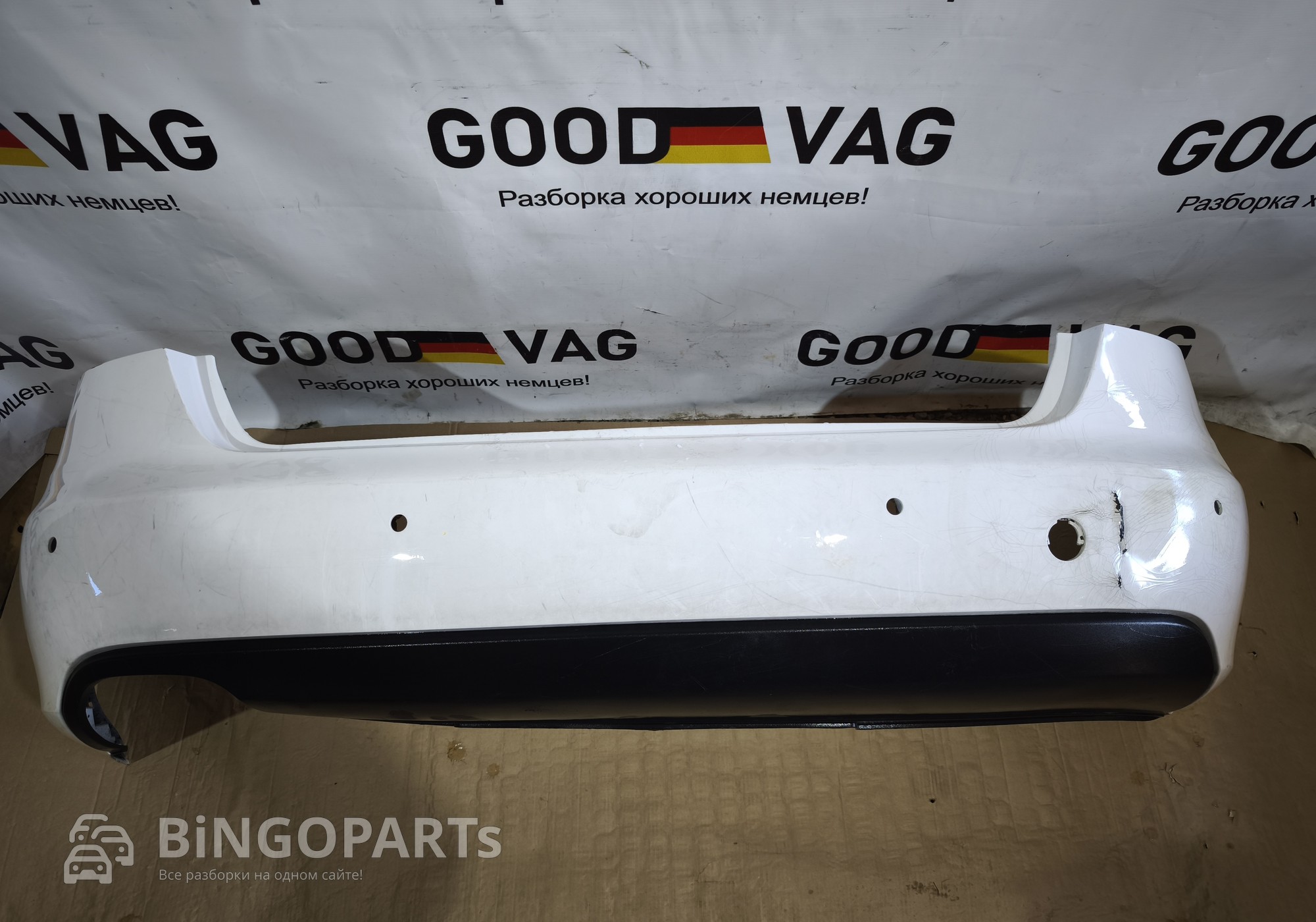 8K5807511 Бампер задний белый A4 B8 2007-2011 для Audi A4 B8 (с 2007 по 2015)