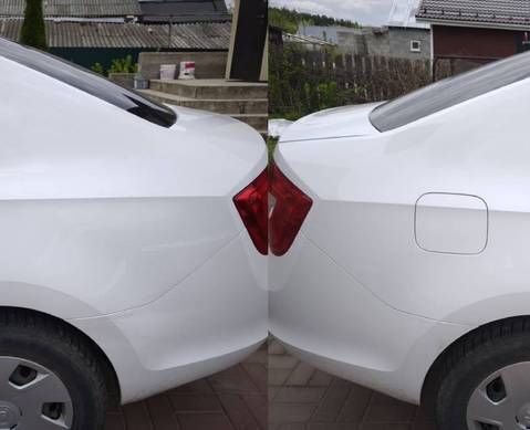 Задняя часть кузова белая для Skoda Rapid I (с 2012 по 2020)