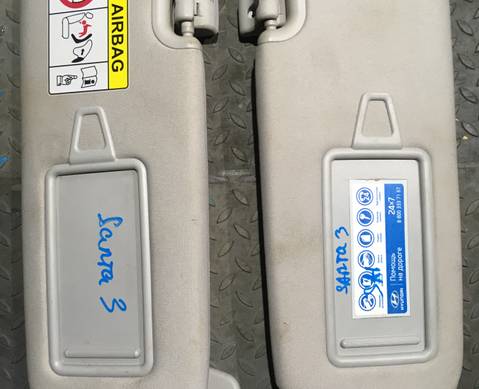 852202W570OM Козырьки солнцезащитные для Hyundai Santa Fe III (с 2012 по 2018)