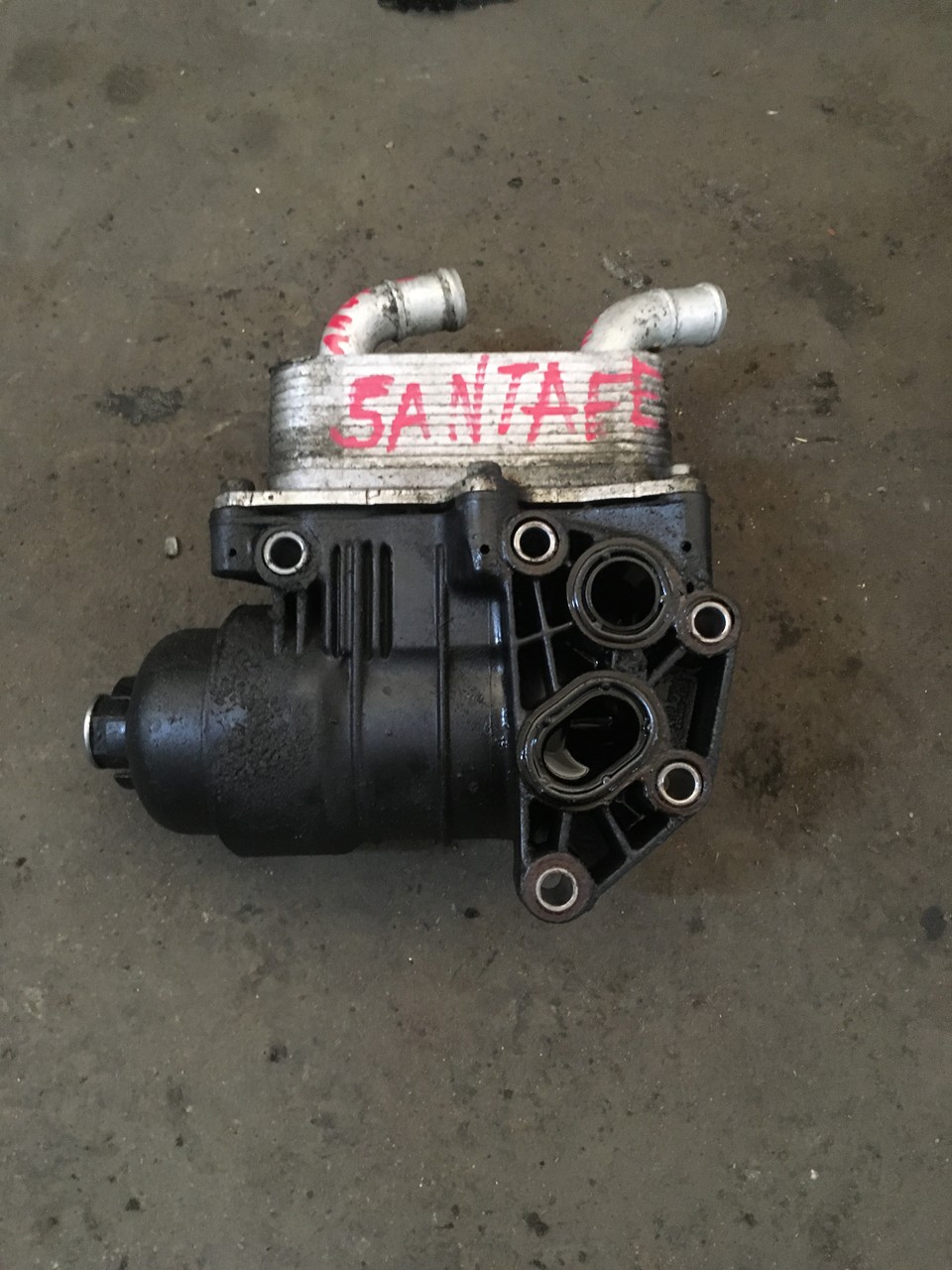 Радиатор масляный (теплообменник) Hyundai Santa Fe II