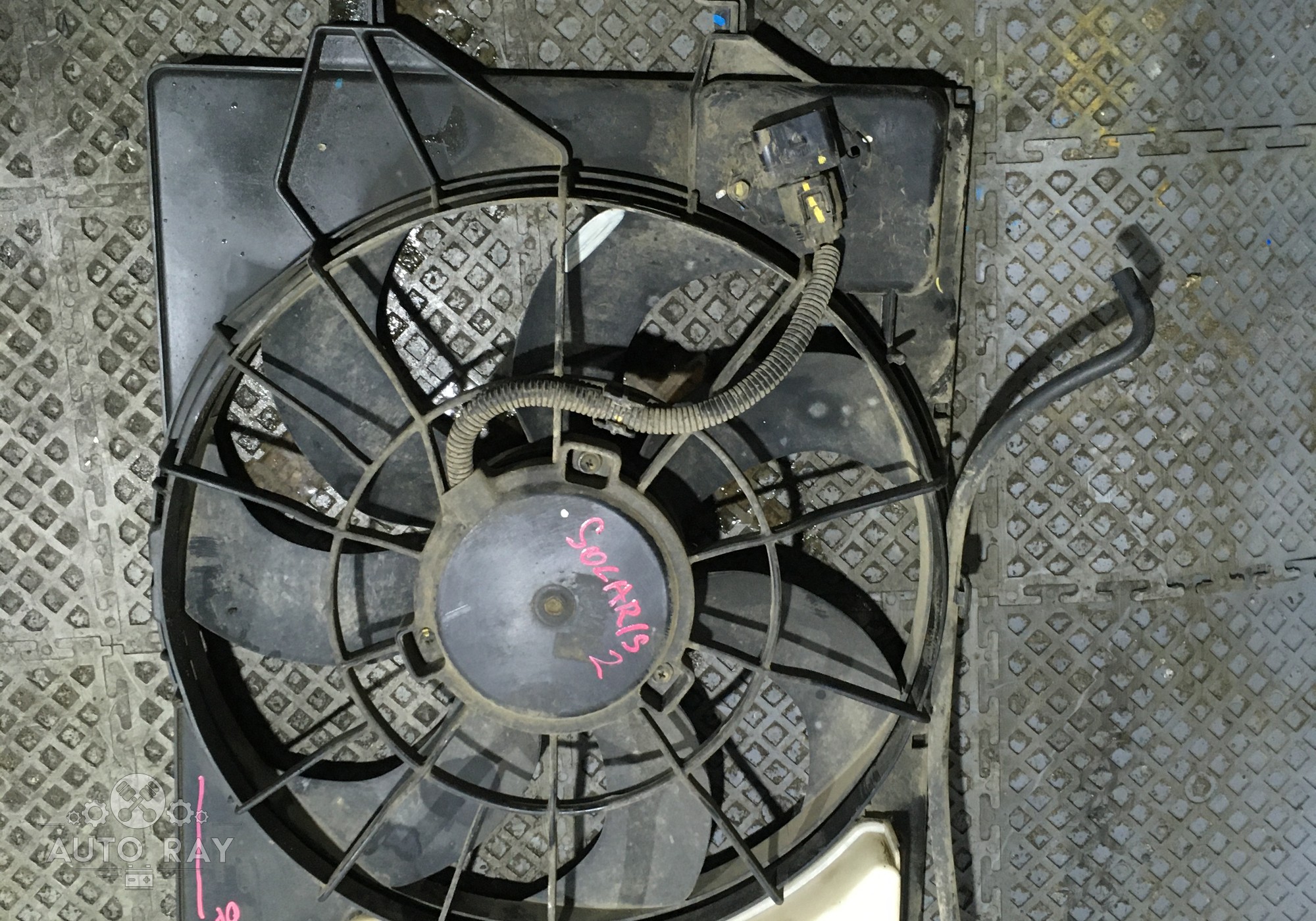 25380H8000 Вентилятор радиатора в сборе с диффузором для Hyundai Solaris II (с 2017)