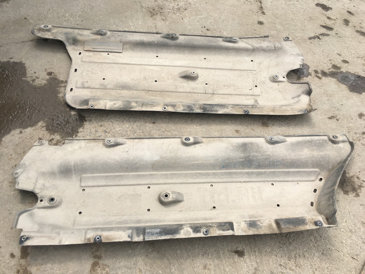 Защита днища антигравийная правая /левая Hyundai Santa Fe IV