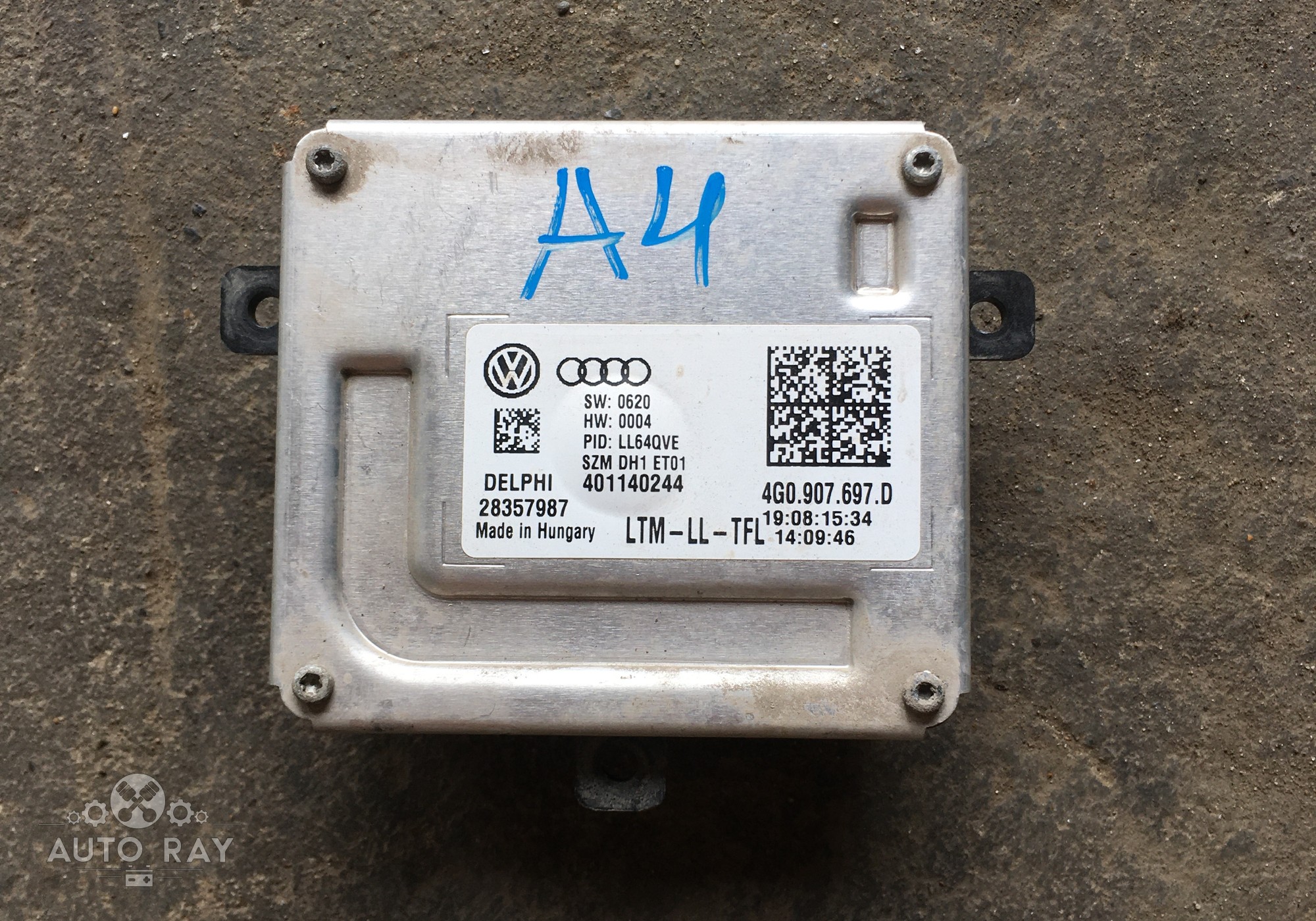 4G0907697D Блок управления фарой для Audi A4 B8 (с 2007 по 2015)