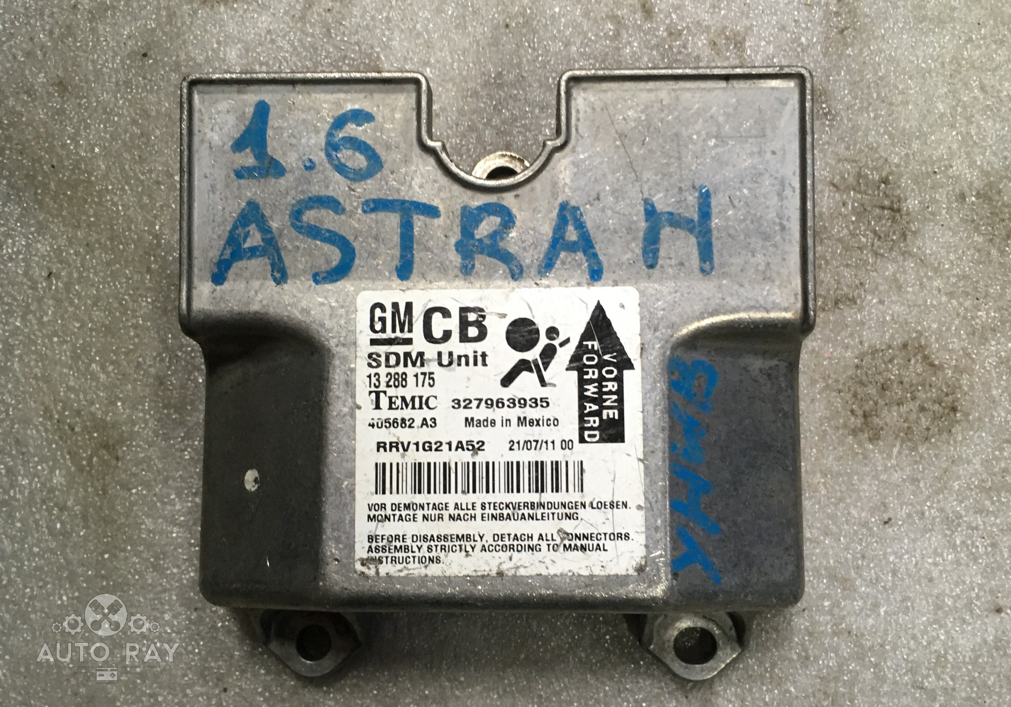 13367448 Блок управления AIRBAG для Opel Astra H (с 2004 по 2014)