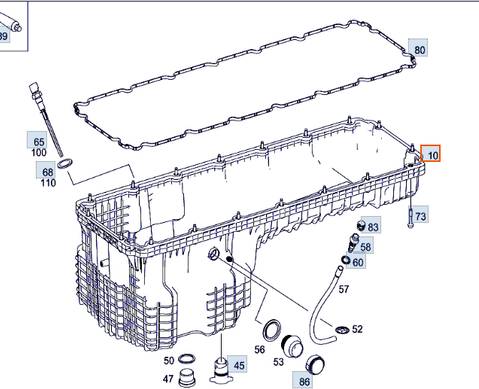 A4710105613 Поддон масляный для Mercedes-Benz Actros New Actros MP4 (с 2011)